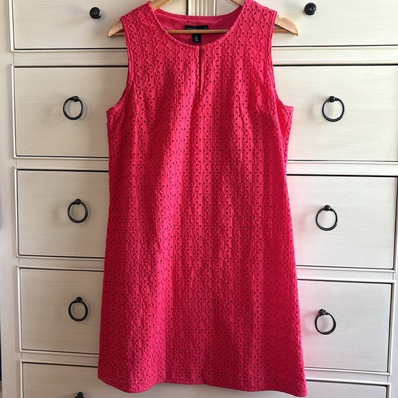 Coral Eyelet Dress, Size 8 - Picture 2 of 5